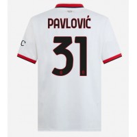 AC Milan Strahinja Pavlovic #31 Vonkajší futbalový dres 2024-25 Krátky Rukáv